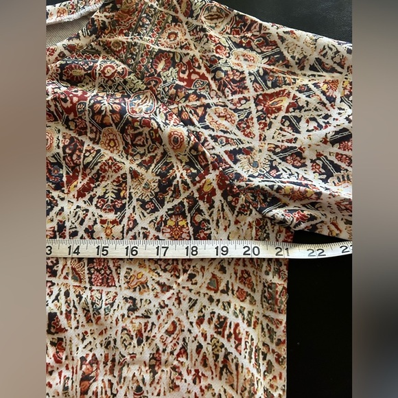 C.O.Z.Y Women Long Sleeve Blouse Size Medium Multicolor Cotton Blend Comfort Fit - Picture 7 of 9